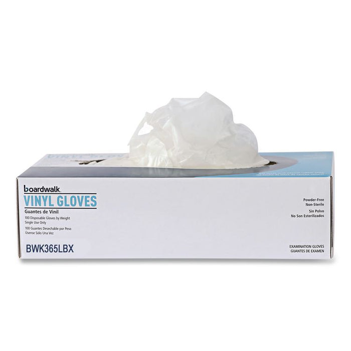 General Purpose Vinyl Gloves, Powder-Free, Large, 2.6 mil Thick, 9.5" Long, Clear, 100/Box, 10 Boxes/Carton