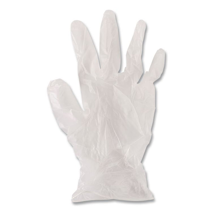 General Purpose Vinyl Gloves, Powder-Free, Large, 2.6 mil Thick, 9.5" Long, Clear, 100/Box, 10 Boxes/Carton