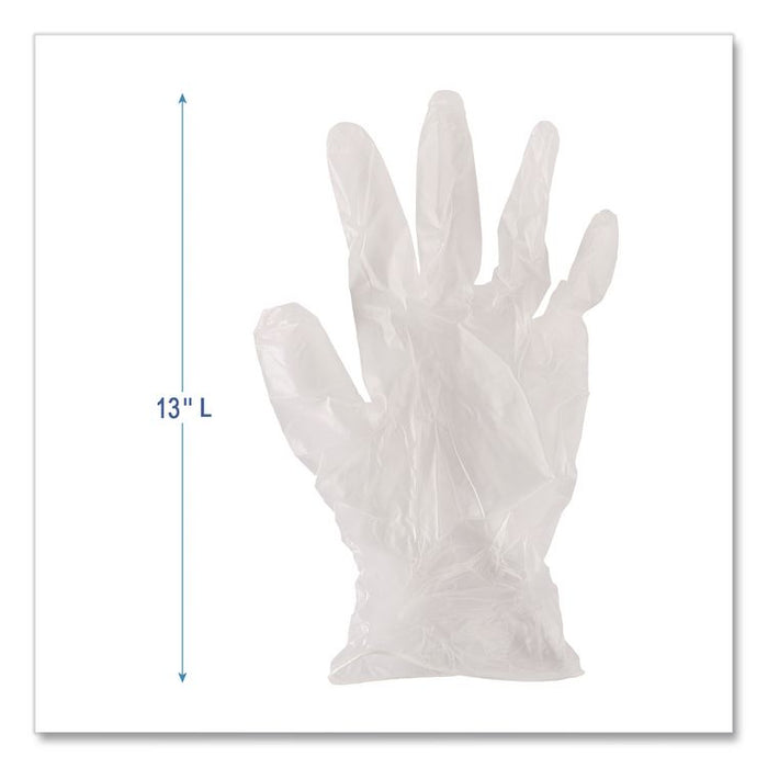 General Purpose Vinyl Gloves, Powder-Free, Small, 2.6 mil Thick, 9.5" Long, Clear, 100/Box, 10 Boxes/Carton
