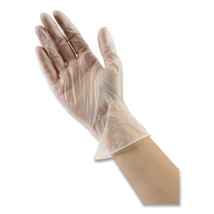 General Purpose Vinyl Gloves, Powder-Free, XX-Large, 2.6 mil Thick, 9.5" Long, Clear, 100/Box, 10 Boxes/Carton