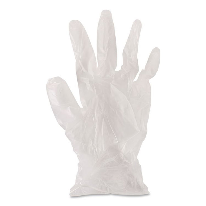 Exam Vinyl Gloves, Powder-Free, Large, 3.6 mil Thick, 9.5" Long, Clear, 100/Box