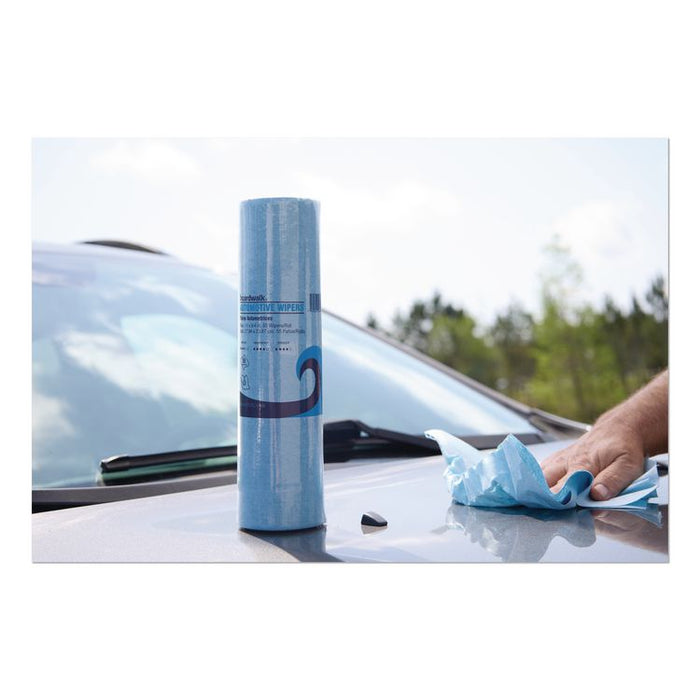 Automotive Shop Towel Rolls, 9.4 x 11, Blue, 55/Roll, 30 Rolls/Carton