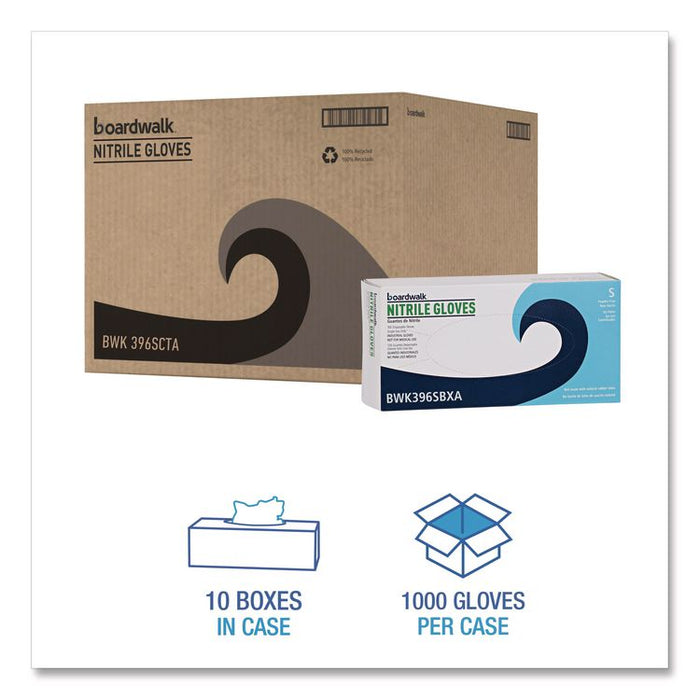396 Series Disposable General-Purpose Nitrile Gloves, Powder-Free, X-Small, 4.4 mil Thick, 9.5" Long, Black, 100/Box,10 BX/CT