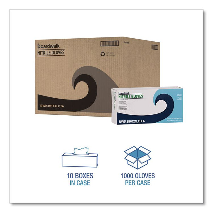 396 Series Disposable General-Purpose Nitrile Gloves, Powder-Free, XX-Large, 4.4 mil Thick, 9.5" Long, Black,100/Box,10 BX/CT