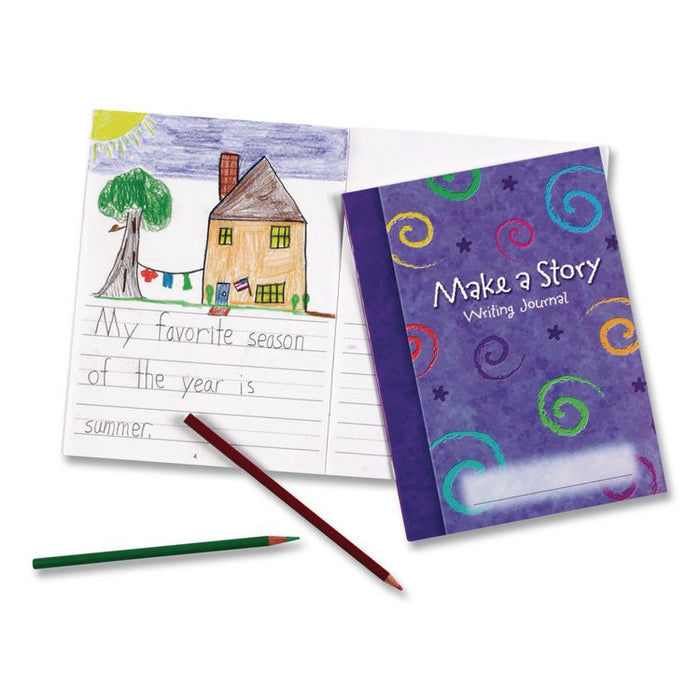 Make-a-Story Journal, Manuscript Format, Blue Cover, (32) 9 x 7 Sheets, 10 Journals