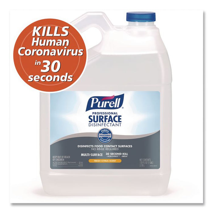 Professional Surface Disinfectant, Fresh Citrus Scent 1 gal Bottle,  4/Carton