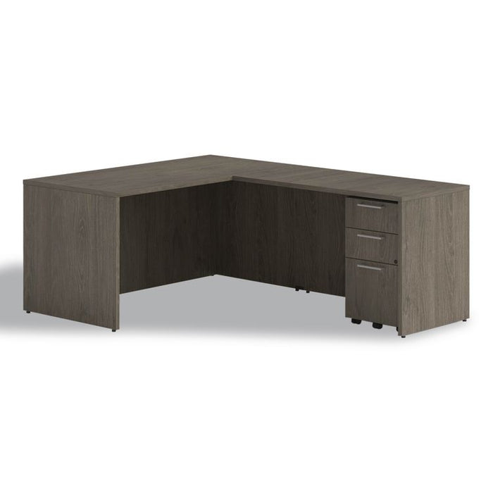 Alera Seville Series Return Shell, Reversible, 48" x 24" x 29", Walnut