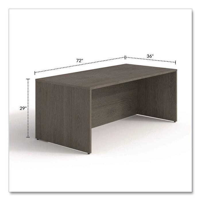 Alera Seville Series Desk Shell, 72" x 36" x 29", Walnut