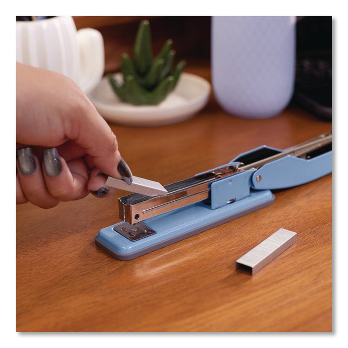 Cub Compact Metal Staplers, 20 Sheet Capacity, Electric Blue