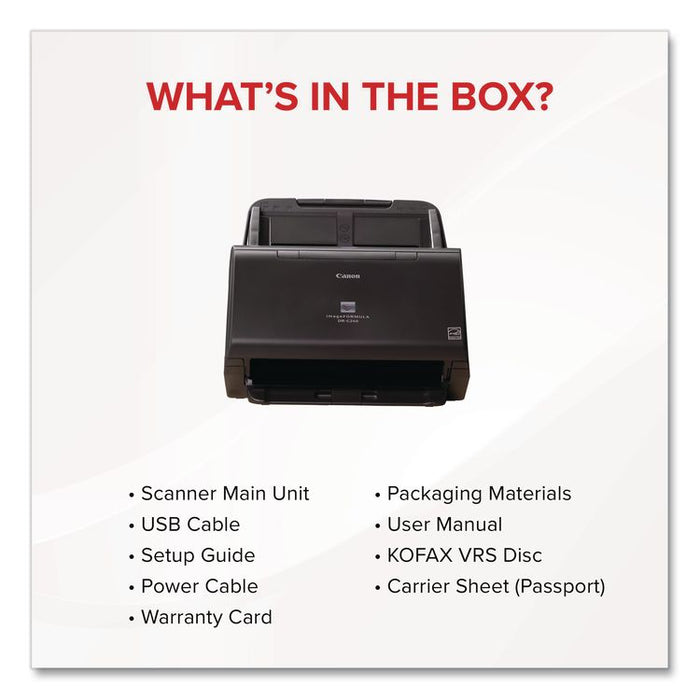 imageFORMULA DR-C240 Office Document Scanner, 600 dpi Optical Resolution, 60-Sheet Duplex Auto Document Feeder