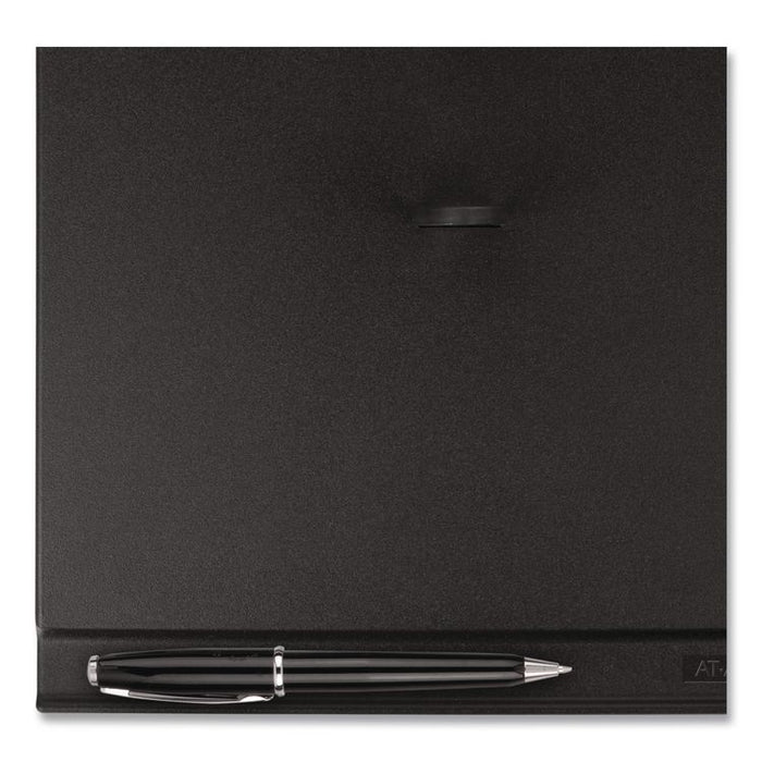 #17 Desk Calendar Base for Loose-Leaf Refill, 2 Rings, 3.5" x 6", Black