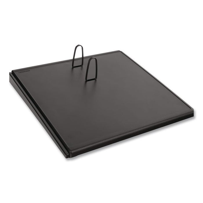 Desk Calendar Base for Loose-Leaf Refill, 2 Rings, 4.5" x 8", Black