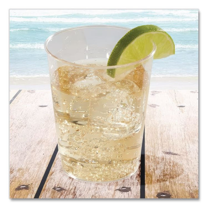 Comet Plastic Tumbler, Tall, 7 oz, Clear, 25/Pack, 20 Packs/Carton