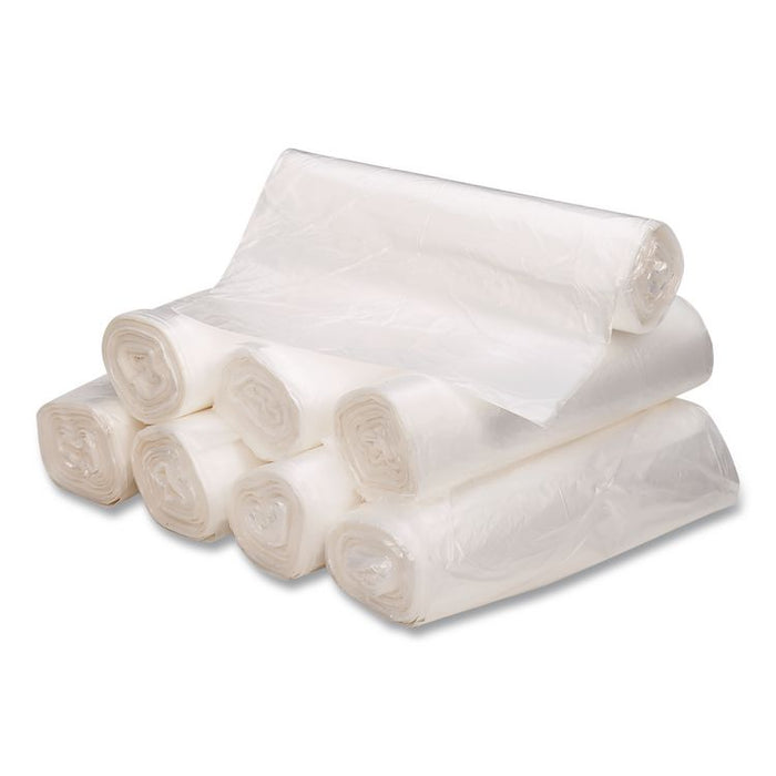 Waste Can Liners, 16 gal, 6 mic, 24" x 31", Natural, 50 Bags/Roll, 20 Rolls/Carton