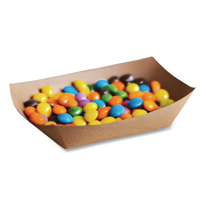 EcoCraft Food Trays, 2 lb Capacity, 6.5 x 1.63 x 1.63, Natural, Paper, 1,000/Carton