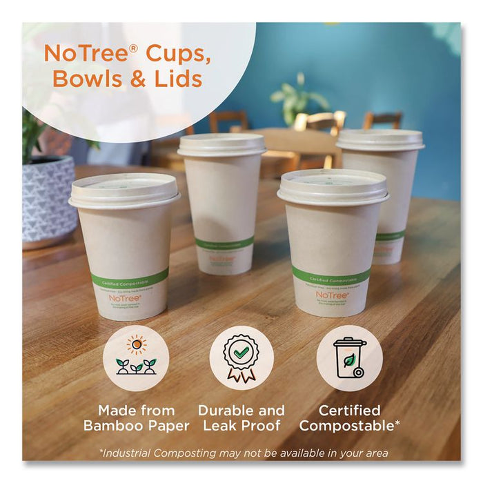 Paper Lids for Bowls, 4.6" Diameter, Brown, 500/Carton