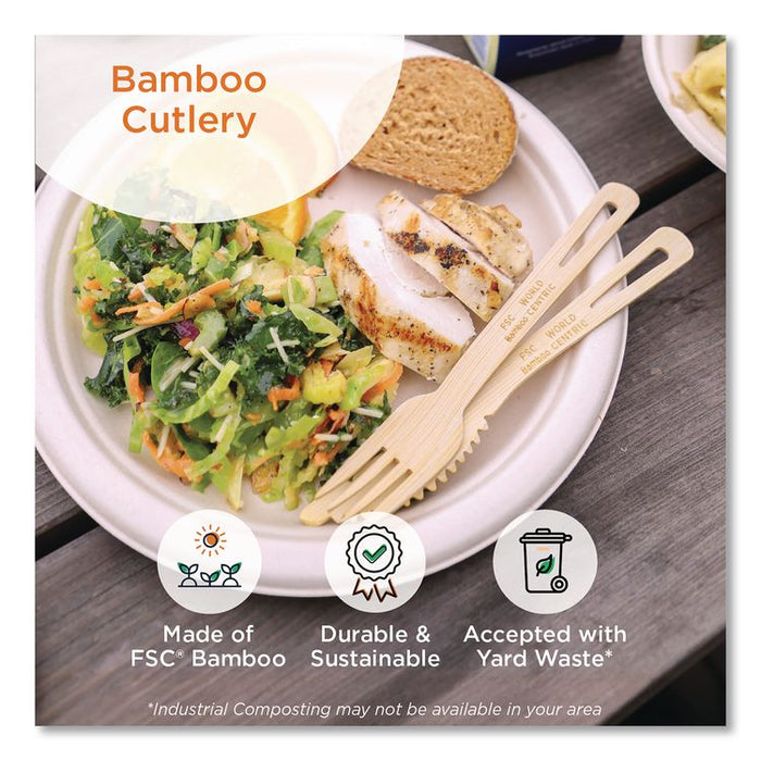 Bamboo Cutlery, Knife, Paper, Natural, 750/Carton