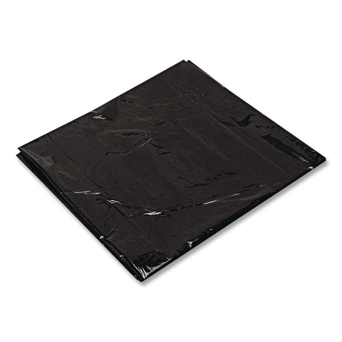 Low-Density Can Liners, 45 gal, 1.25 mil, 23" x 46", Black, Flat Pack, 100/Carton