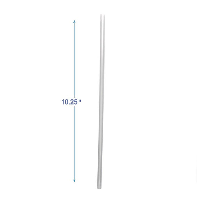 Wrapped Giant Straws, 10.25", Polypropylene, Clear, 100/Pack, 10 Packs/Carton