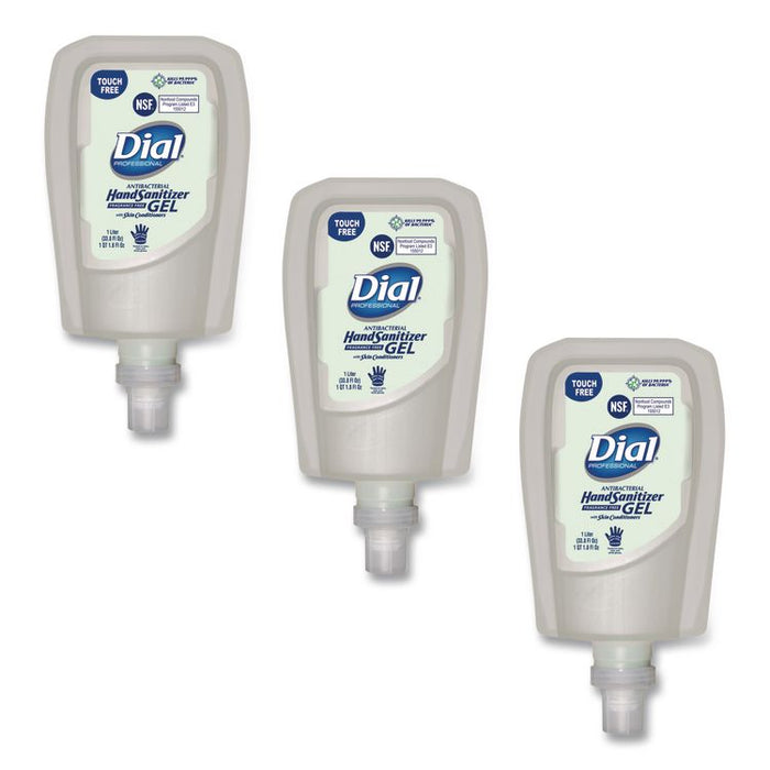 Antibacterial Gel Hand Sanitizer Refill for FIT Touch Free Dispenser, 1.2 L Bottle, Fragrance-Free, 3/Carton