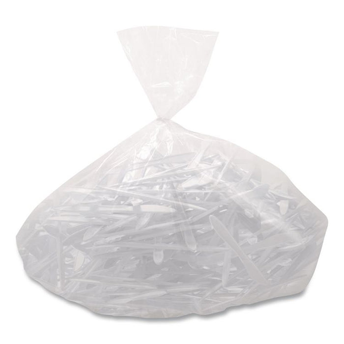 Style Setter Medium Weight Polypropylene Cutlery, Knife, Plastic, White, 1,000/Carton