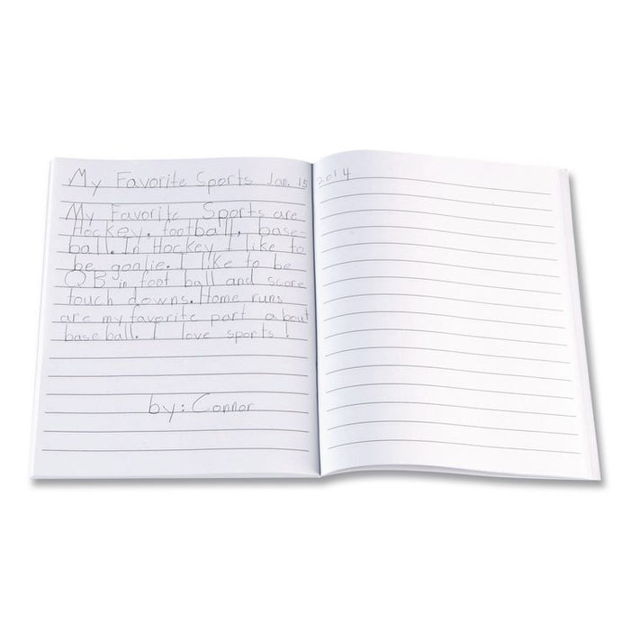Writing Journals, Medium/College Rule, Blue/Multicolor Cover, (64) 9 x 7 Sheets, 10 Journals