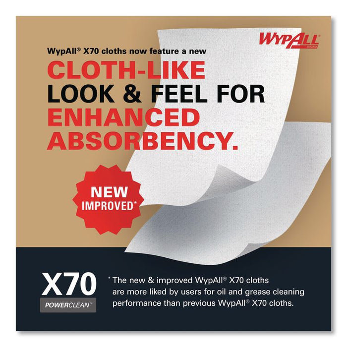 X70 Cloths, POP-UP Box, 9.13 x 16.8, White, 96/Box, 10 Boxes/Carton