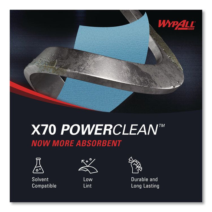 X70 Cloths, Jumbo Roll, 12.4 x 12.2, Blue, 820/Roll