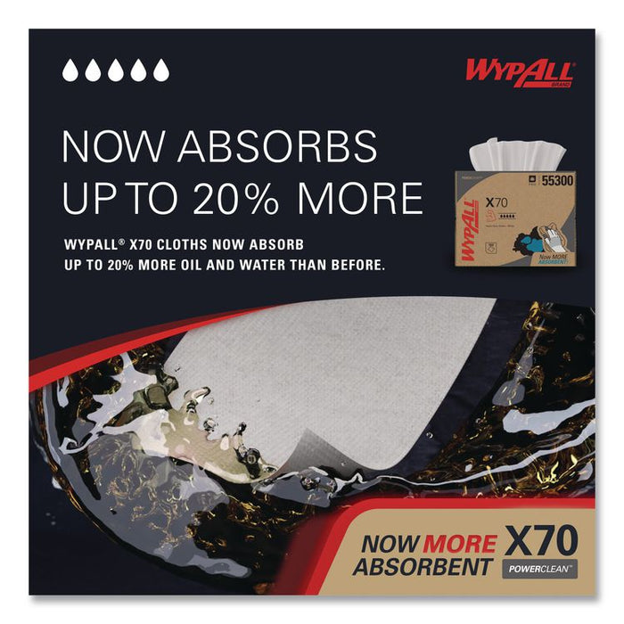 X70 Cloths, 12.5 x 16.8, White 192/Carton