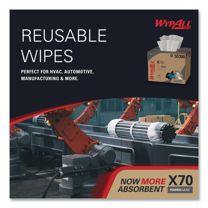 X70 Cloths, 12.5 x 16.8, White 192/Carton