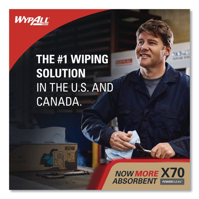 X70 Wipers in a Bucket Refills, No Bucket, 13 x 10, Unscented, White, 220/Rolls, 3 Rolls/Carton