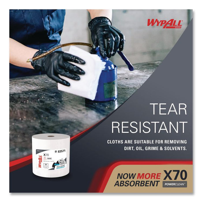 X70 Wipers in a Bucket Refills, No Bucket, 13 x 10, Unscented, White, 220/Rolls, 3 Rolls/Carton