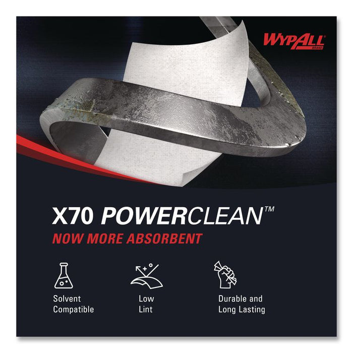 X70 Wipers in a Bucket Refills, No Bucket, 13 x 10, Unscented, White, 220/Rolls, 3 Rolls/Carton