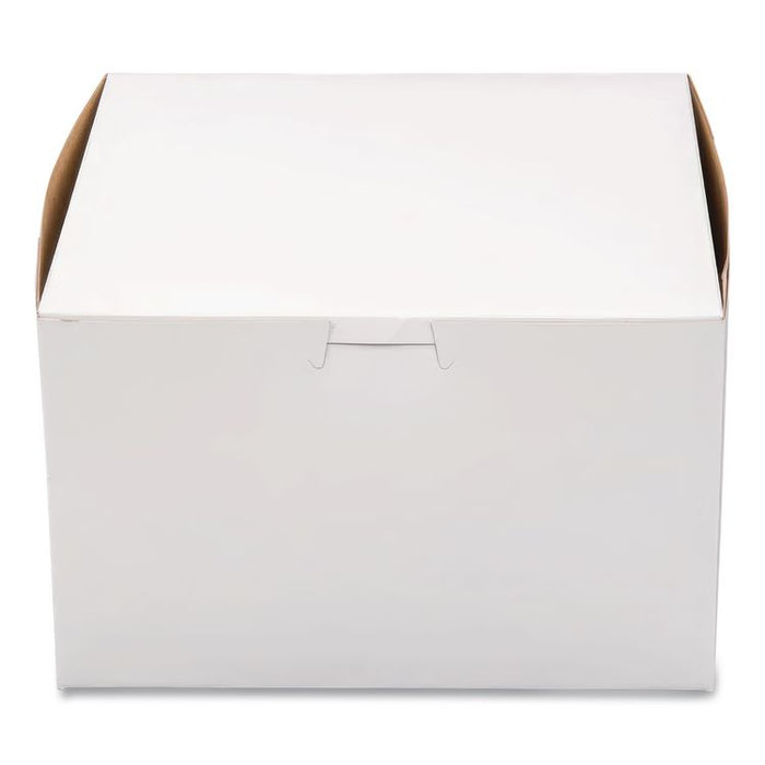 White One-Piece Non-Window Bakery Boxes, 8 x 8 x 5, White, Paper, 100/Carton