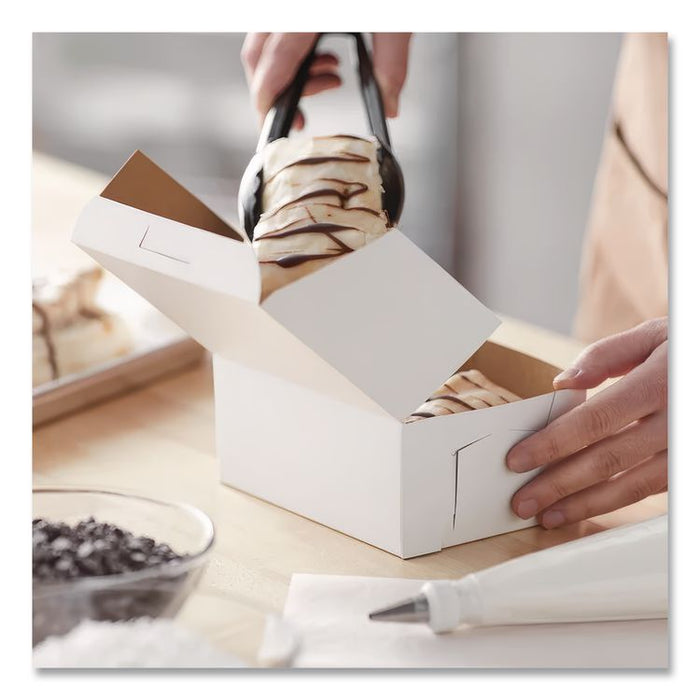 White One-Piece Non-Window Bakery Boxes, 6 x 6 x 3, White, Paper, 250/Carton