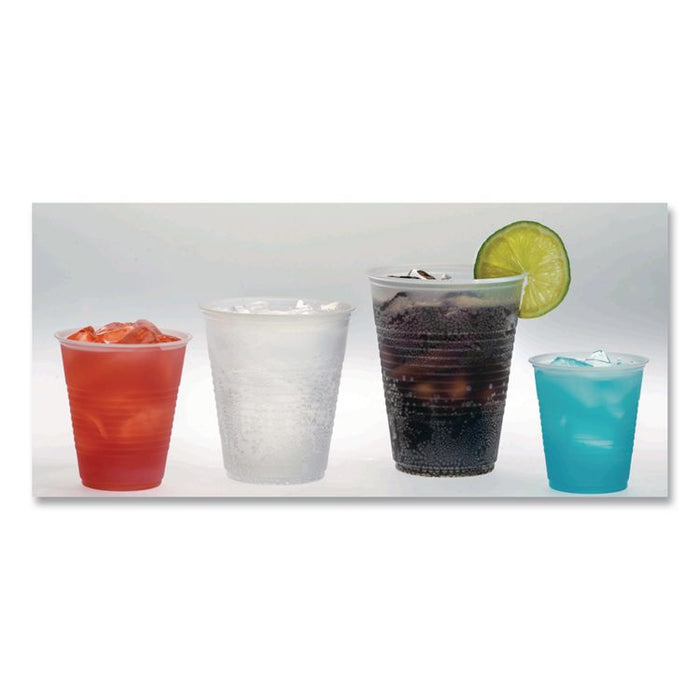 RK Crisscross Cold Drink Cups, 3 oz, Plastic, Clear, 100/Bag, 25 Bags/Carton