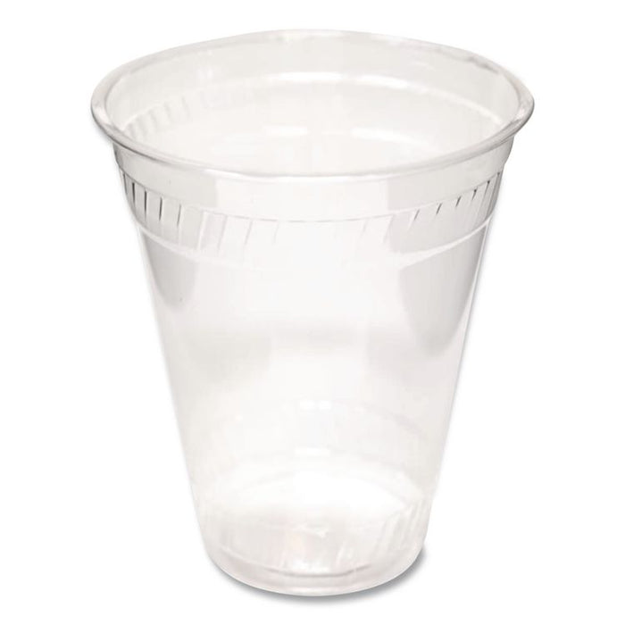 Greenware Cold Drink Lids, X-Slot, Fits 16 oz/18 oz/24 oz Cold Cups, Sugarcane, Clear, 1,000/Carton