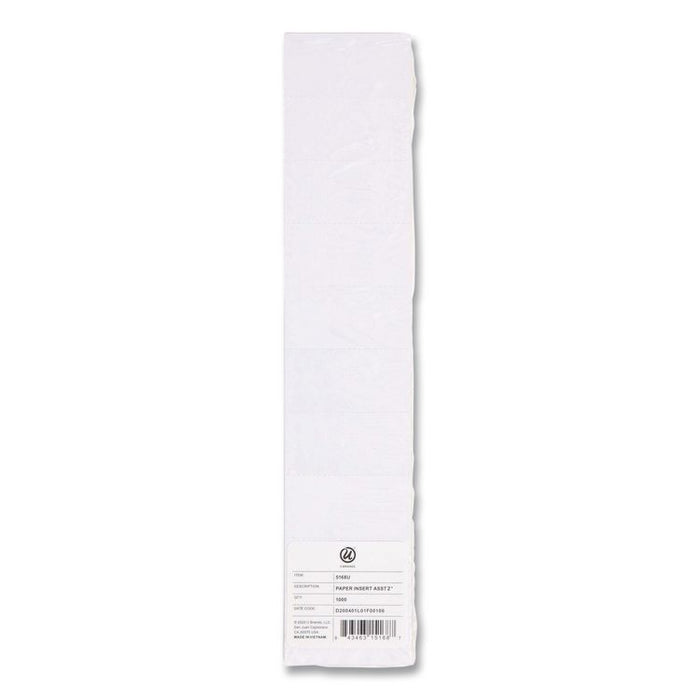 Data Card Replacement, 2 x 1, Assorted Colors, 1,000/Pack