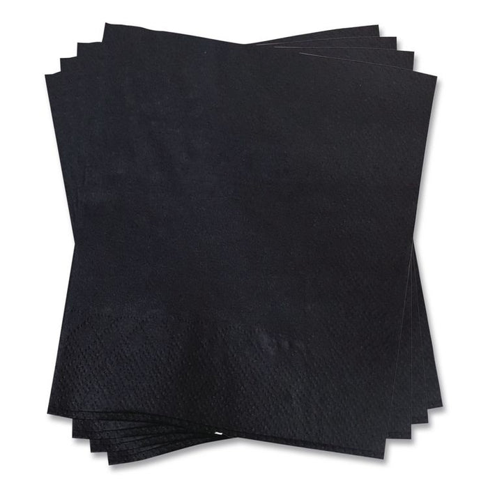 Cocktail Napkins, 2-Ply, 9 x 9, Black, 2,000/Carton
