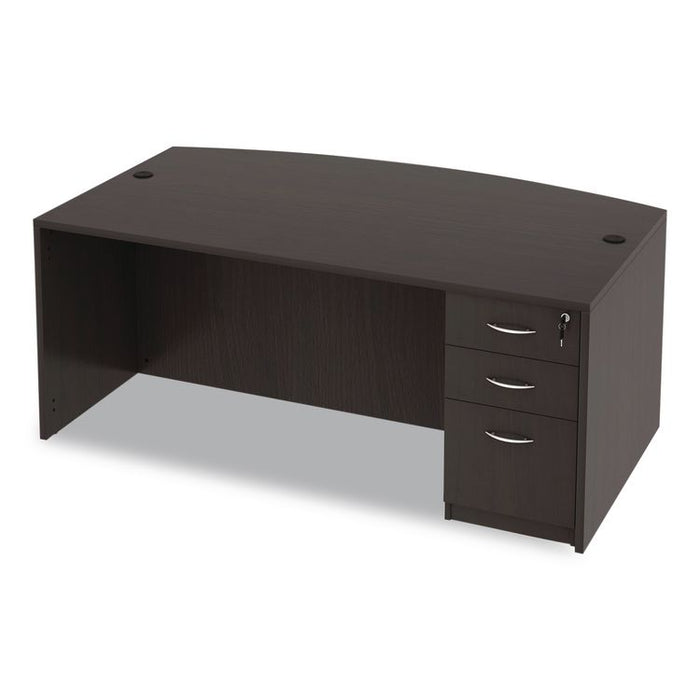Alera Valencia Series Full Pedestal File, Left/Right, 3-Drawers: Box/Box/File, Legal/Letter, Espresso, 15.63" x 20.5" x 28.5"