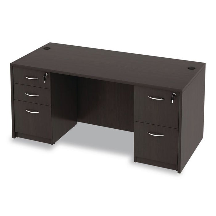 Alera Valencia Series Straight Front Desk Shell, 65" x 29.5" x 29.63", Espresso