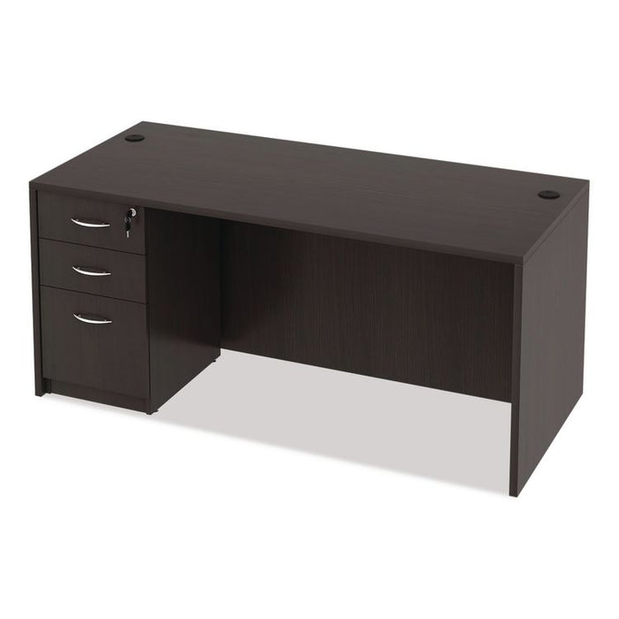 Alera Valencia Series Straight Front Desk Shell, 65" x 29.5" x 29.63", Espresso