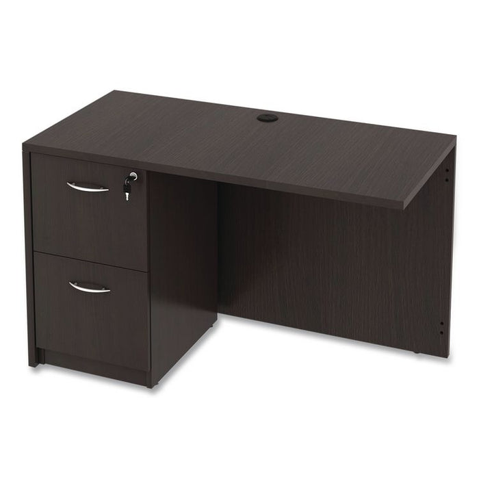 Alera Valencia Series Reversible Return/Bridge Shell, 47.25w x 23.63d x 29.5h, Espresso