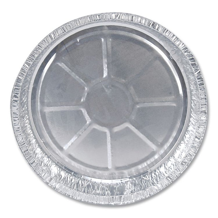 Round Aluminum Container, 37 oz, 8" Diameter, Silver, 500/Carton