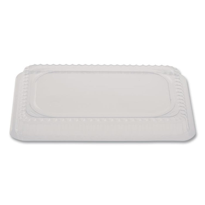 Plastic Dome Lid, Rectangle, Fits 1 lb Oblong Pan 2060, Clear, 500/Carton