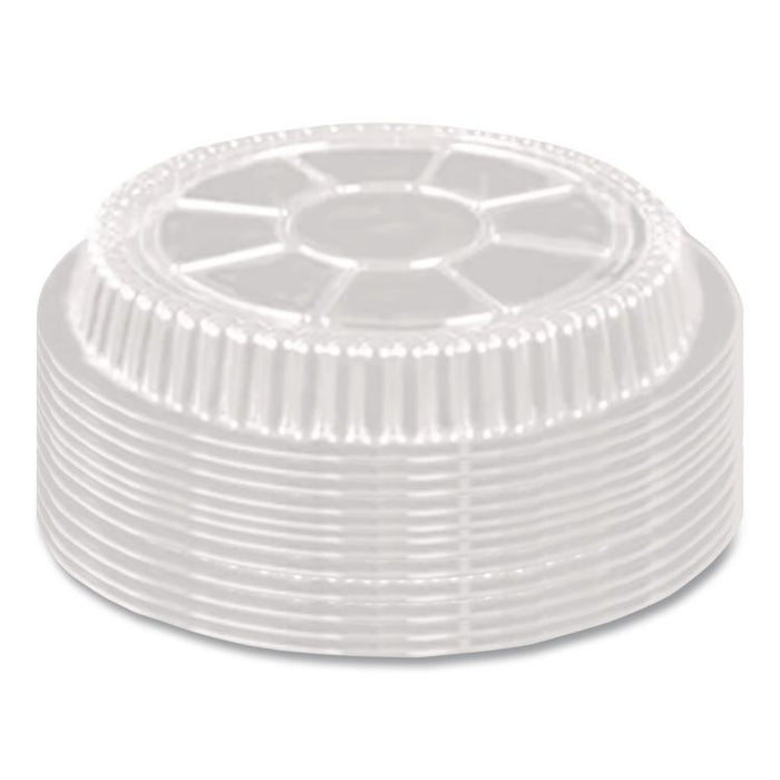 Plastic Dome Lids, Fits Round Pan 2047, 7" Diameter x 0.88" h, Clear, 500/Carton