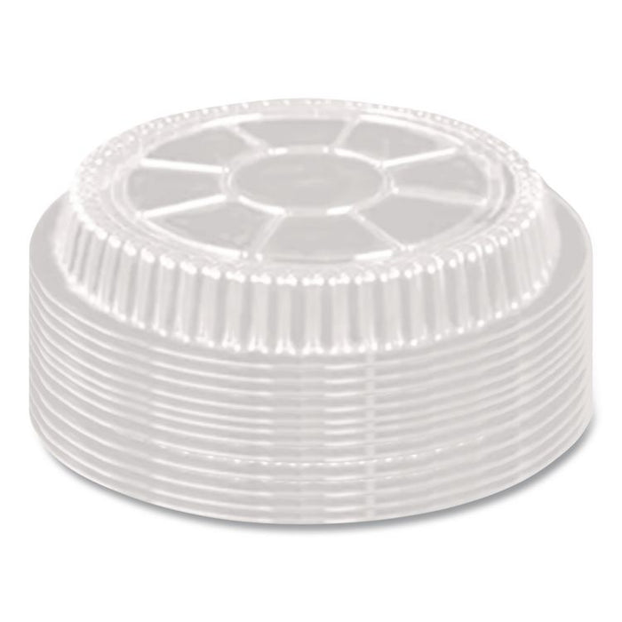 Plastic Dome Lids, Fits Round Pan 2046, 9" Diameter x 0.88" h, Clear, 500/Carton