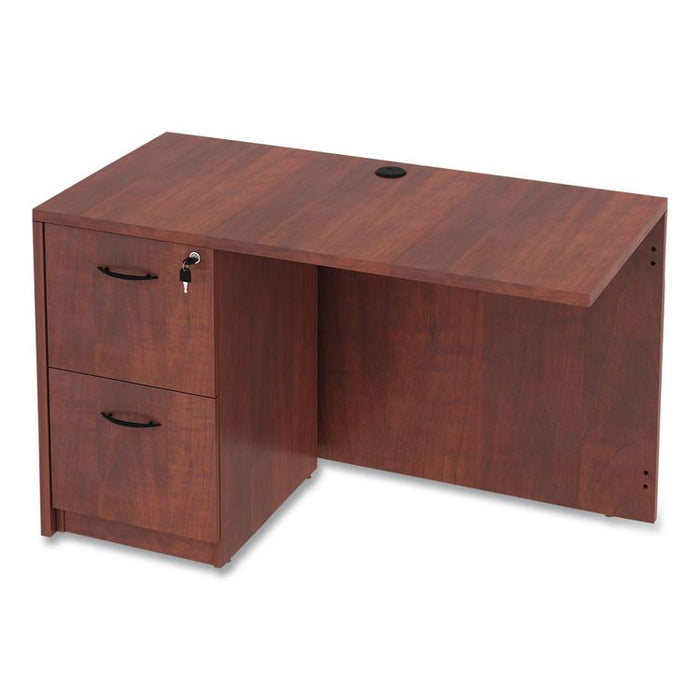 Alera Valencia Series Full Pedestal File, Left/Right, 2 Legal/Letter-Size File Drawers, Medium Cherry, 15.63" x 20.5" x 28.5"