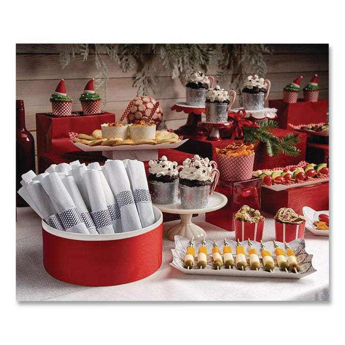 CaterWrap Cater to Go Express Cutlery Kit, Heavyweight, Fork/Knife/Napkin/Spoon, Plastic, Black, 100/Carton
