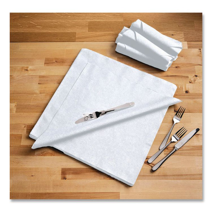 Airlaid Flat Pack Napkins, 1 Ply, 15.5 x 15.5, White, 1,000/Carton